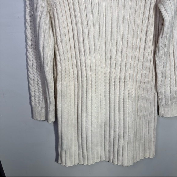 Club Monaco Simonya Cable-Knit Dress 100% Wool Size Small Neutral - Picture 8 of 13